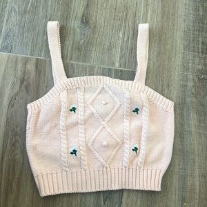 Wild Fable XS Light Pink knit crop top